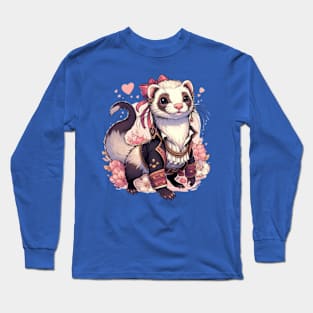 Ferret Pirate Queen Long Sleeve T-Shirt